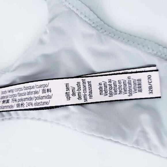 Victoria's Secret Uplift Semi-Demi 32B Bra Gray Lightly Padded Underwire - Picture 6 of 6